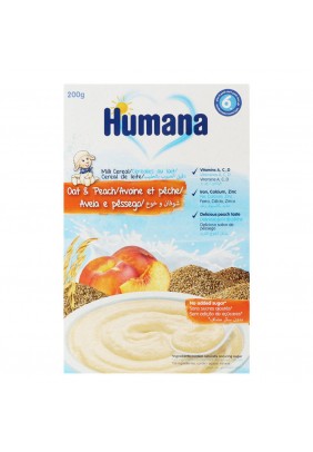 Каша молочна вівсяна з персиком Humana 200г 778239 - 
