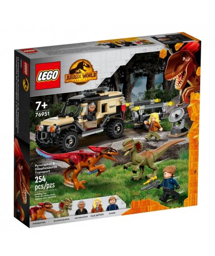 Конструктор Lego Jurassic World Перевезення пірораптора та дилофозавра 254дет 76951