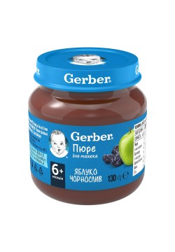 Пюре яблуко і чорнослив Gerber  130г 1227231