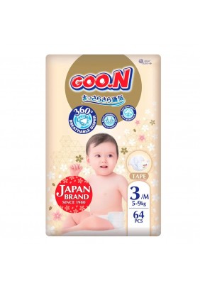 Подгузники Goo.N newborn Premium Soft (5-9кг) 64шт F1010101-154 - 