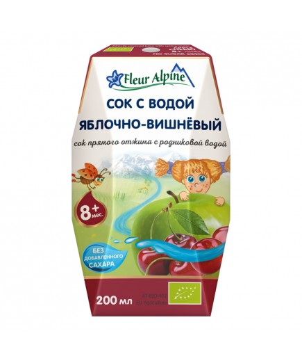 Сік яблуко, вишня Fleur Alpine 200мл 1384012