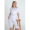 Костюм (футболка д/г + шорти) Delfina Dizhimama DJM-201 -білий