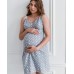 Ночная рубашка для беременных и кормления XS-XL Мамин Дом BABY 24124-Серый