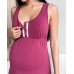 Нічна сорочка для вагітних та годування XS-XL Мамин Дім Honey 24140-Бордовий