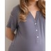 Нічна сорочка для вагітних та годування S-L Мамин Дім 24190-Димка