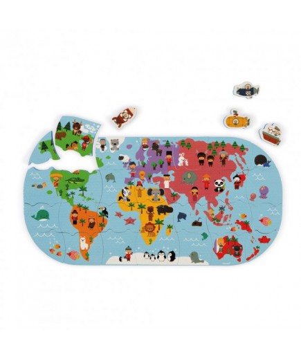 Іграшка для купання Janod Пазл Карта світу J04719