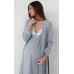 Комплект білизнидля вагітних та годування (халат і нічна сорочка) ТМ Мамин Дом 25314-25202 -сірий