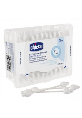 Палички ватні з обмежувачем CHICCO 60шт 0+ 10440.00