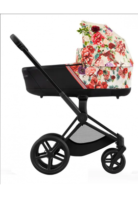 Коляска универсальная (люлька) Cybex Priam 4.0 Spring Blossom Light/Matt Black 522000771/1 - 