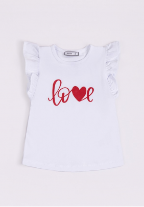 Футболка  "Love" дівчинка 32512 білий