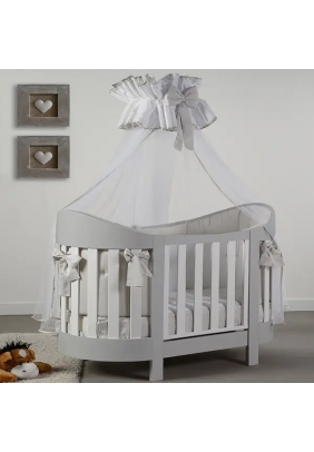 Ліжко дитяче Baby Italia Eva White Grey 132х69 см - 