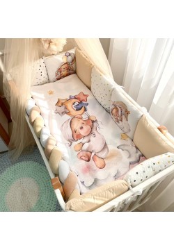 Постільний комплект Маленька Соня Ведмедики Гаммі 6од 0213202 Бежевий