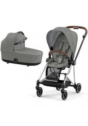 Коляска универсальная 2в1 Cybex Mios 4.0 Mirage Grey/Chrome Brown 523000929/3