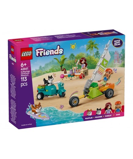 Конструктор Lego Friends Собачі пригоди на серфі та скутері 113дет 42641 Конструктор Lego Friends Собачі пригоди на серфі та скутері 113дет 42641