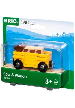 Вагон для залізниці Brio з коровою 33406