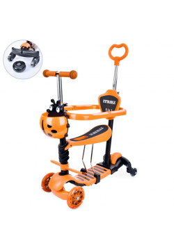 Самокат 3-х колісний з ручкою 5в1 iTrike JR 3-101-OR