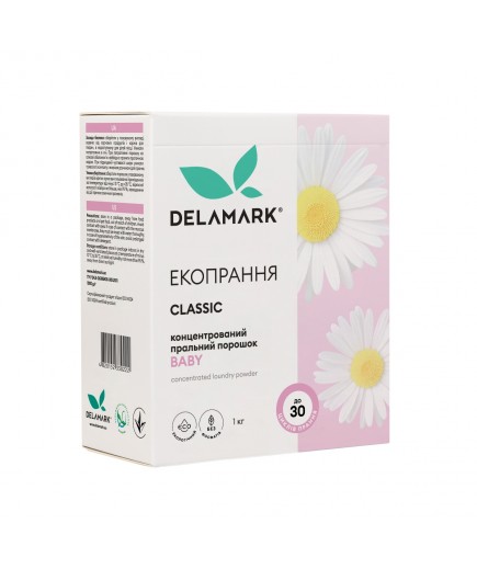 Порошок для прання безфосфатний Delamark 1кг 50712333 Порошок для прання безфосфатний Delamark 1кг 50712333
