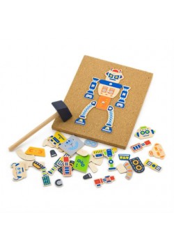 Набір ігровий Viga Toys Дерев'яна аплікація Робот 50335