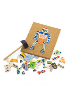 Набір ігровий Viga Toys Дерев\'яна аплікація Робот 50335 - 