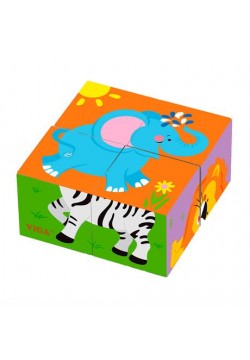 Кубики деревянные Viga Toys Зверята 4шт 50836