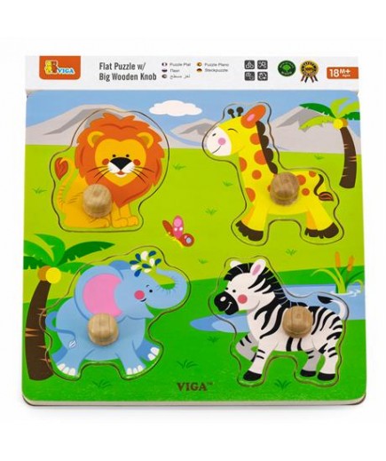 Рамка-вкладиш Viga Toys Дикі тварини 50840