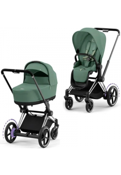 Коляска універсальна 2в1 Cybex e-Priam Leaf Green/Chrome Black 520020102LG/2