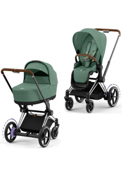 Коляска універсальна 2в1 Cybex e-Priam Leaf Green/Chrome Brown 520020102LG/3