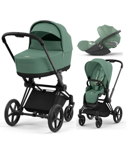 Коляска універсальна 3в1 Cybex Priam 4.0 Leaf Green/Matt Black/Cloud T i-Size 510129-08/1