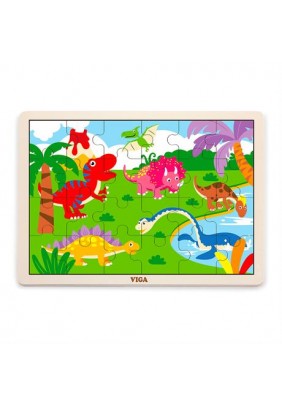 Пазл деревянный Viga Toys Динозавры 51460