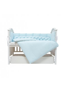 Постільний комплект Twins Cotton 7ел 4077-TC-04 blue