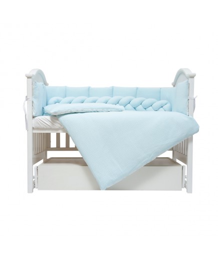 Постільний комплект Twins Cotton 7ел 4077-TC-04 blue Постільний комплект Twins Cotton 7ел 4077-TC-04 blue