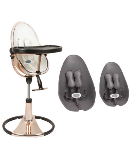 Стільчик для годування Bloom Fresco Rose Gold/Rose Gold+snakeskin grey U10515-GRB\\E10516-SSG Стільчик для годування Bloom Fresco Rose Gold/Rose Gold+snakeskin grey U10515-GRB\\E10516-SSG