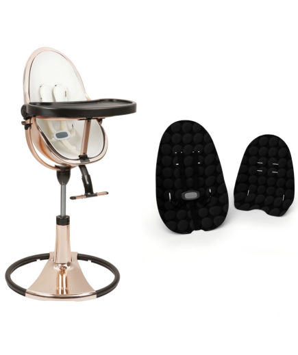Стільчик для годування Bloom Fresco Rose Gold/Rose Gold+midnight black U10515-GRB\\U10543-MB Стільчик для годування Bloom Fresco Rose Gold/Rose Gold+midnight black U10515-GRB\\U10543-MB