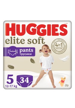 Підгузники-трусики Huggies Elite Soft 5 34шт 549354