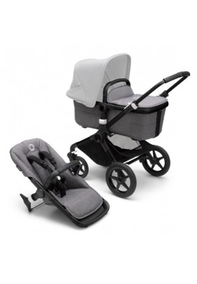 Коляска універсальна 2в1 Bugaboo Fox 3 без капюшона Black/ Grey Melange 2306010043 - 