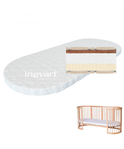 Матрац на диванчик IngVart Smart Bed Oval кокос+піна+латекс 60х168 см 6027272