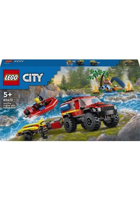 Конструктор Lego City Пожежний позашляховик з рятувальним човном 301дет 60412 - 