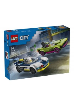 Конструктор Lego City Переслідування маслкара на поліцейському автомобілі 213дет 60415