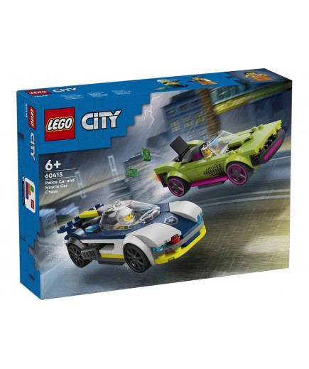 Конструктор Lego City Переслідування маслкара на поліцейському автомобілі 213дет 60415