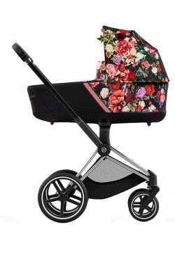 Коляска універсальна (люлька) Cybex Priam 4.0 Spring Blossom Dark/Chrome Black 522000777/2-1