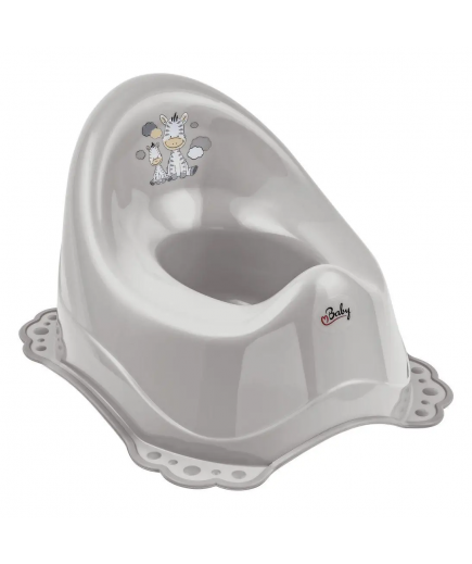 Горшок Maltex Zebra Chamber pot with anti slip rubber 6517_90 gray 681201