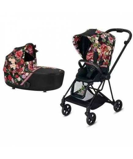 Коляска універсальна 2в1 Cybex Mios 4.0 Spring Blossom Dark/Matt Black 519004019/4