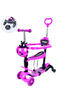 Самокат 3-х колісний з ручкою 5в1 iTrike JR 3-101-P