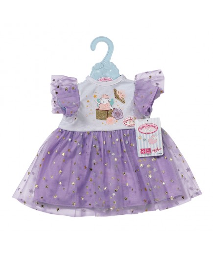 Одяг для ляльки Baby Born Annabell бузкова сукня 710296 Одяг для ляльки Baby Born Annabell бузкова сукня 710296