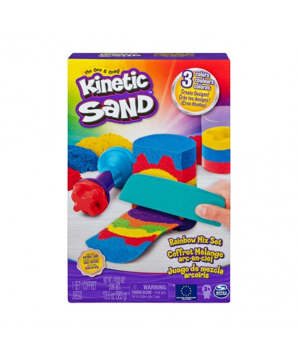 Набір піску з формочками Kinetic Sand Веселковий мікс 71474 Набір піску з формочками Kinetic Sand Веселковий мікс 71474