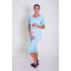 Комплект для вагітних та годування (туніка+капрі) M-XL Nicoletta 7257 - блакитний