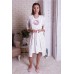 Комплект для вагітних та годування (халат+нічна сорочка) M-XL Nicoletta 7270 - білий/коричневий