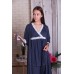 Комплект для вагітних та годування (халат+туніка+штани) L-XL Nicoletta 7291 - темно-синій