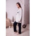 Комплект для вагітних та годування (кофта+штани) M-XL Nicoletta 7292 - білий\\чорний