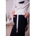 Комплект для вагітних та годування (кофта+штани) M-XL Nicoletta 7292 - білий\\чорний
